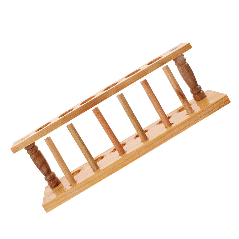 Centrifuge Tube Rack - 天然木製試験管ラック 6穴ヘビーデューティー実験用チューブオーガナイザー 試験管、遠心分離管、バイアル、ペン、キャンディー収納用