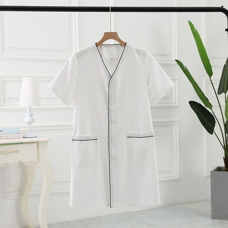 Medical Health Lab - 高品質の皮膚管理作業服白女性の半袖韓国コートスパマッサージセラピスト健康作業服