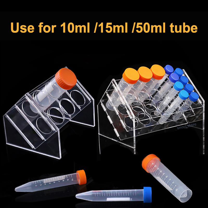 Centrifuge Tube Rack - 試験管ラック 遠心管ホルダー プレキシガラスラック 斜め沈殿管スタンド 10ml/15ml/50ml チューブ用、直径