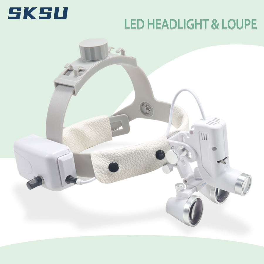 LED 歯科 LED ライトランプ双眼ルーペ輝度スポット調整 - Led Medical Headlight のレビューと価格