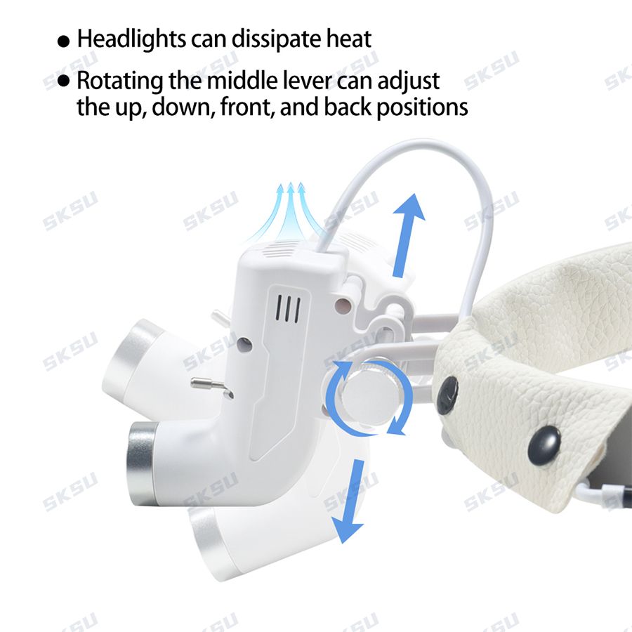 LED 歯科 LED ライトランプ双眼ルーペ輝度スポット調整 - Led Medical Headlight のレビューと価格