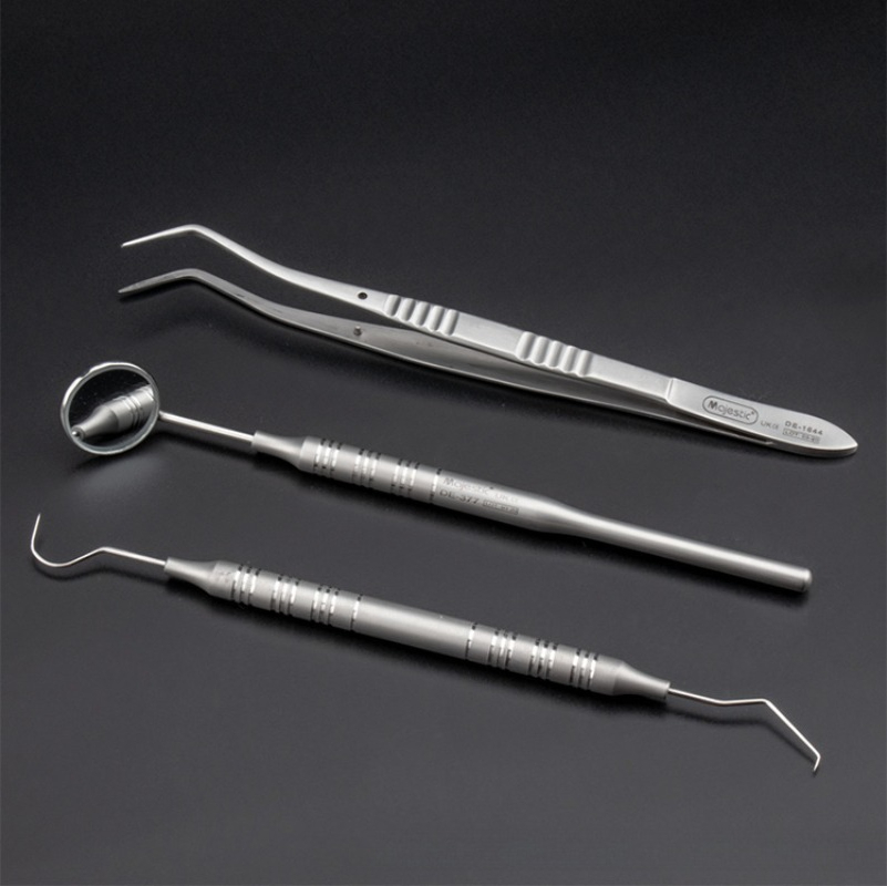 3 ピース/セット歯科器具歯科医キット口ミラープローブピンセ - Dental Mirror Probe のレビューと価格