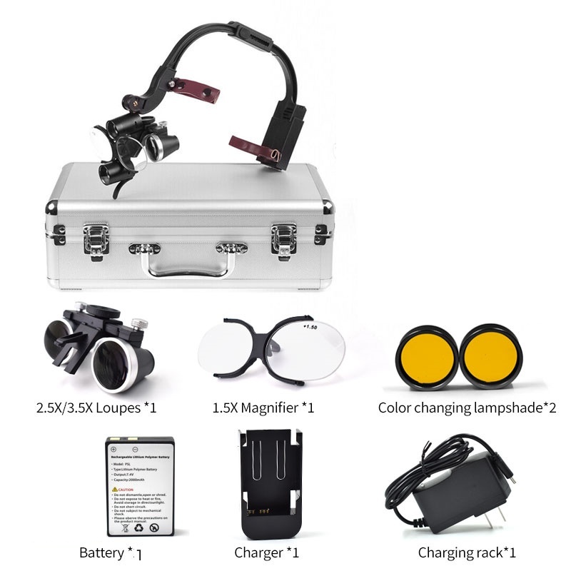JUMTOP歯科手術用医療ルーペ 2.5倍 3.5倍拡大鏡  - Led Medical Headlight のレビューと価格