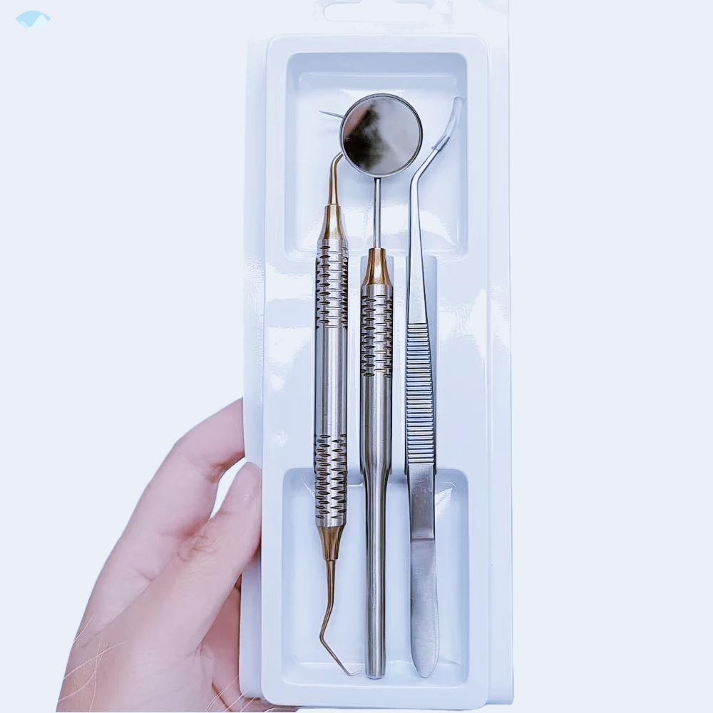 ブラックゴールド3点セット歯科器具 口鏡 プローブ ピンセッ - Dental Mirror Probe のレビューと価格