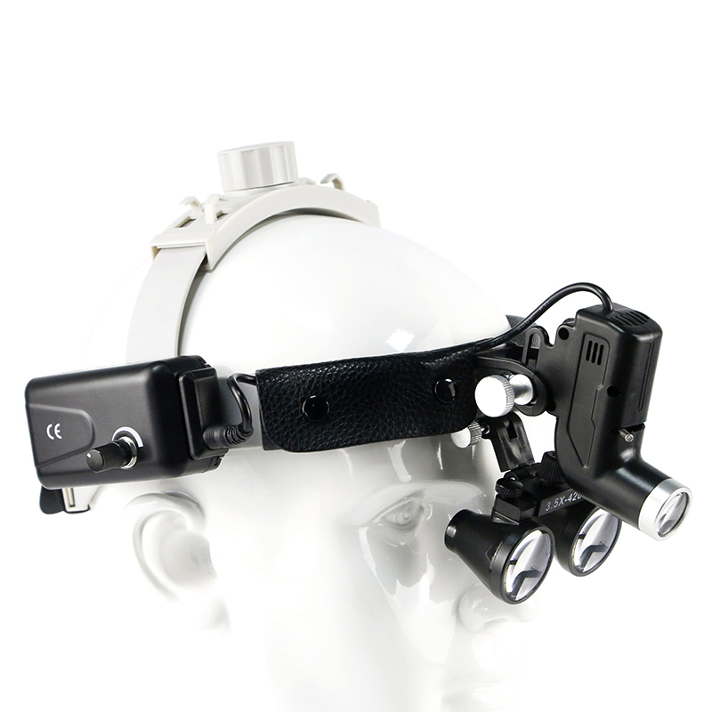 医療用歯科用ルーペ、LEDヘッドライト付き双眼ルーペ、2.5 - Led Medical Headlight のレビューと価格