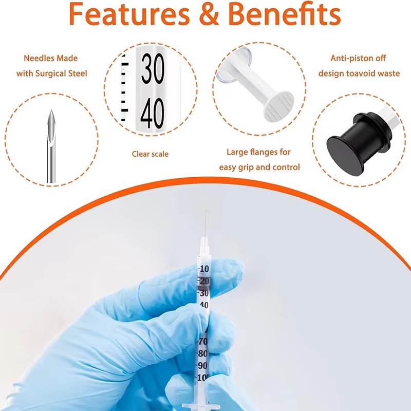 100本入り使い捨て注射器。プロ仕様の実験用注射器。滅菌済み - Medical Laboratories のレビューと価格