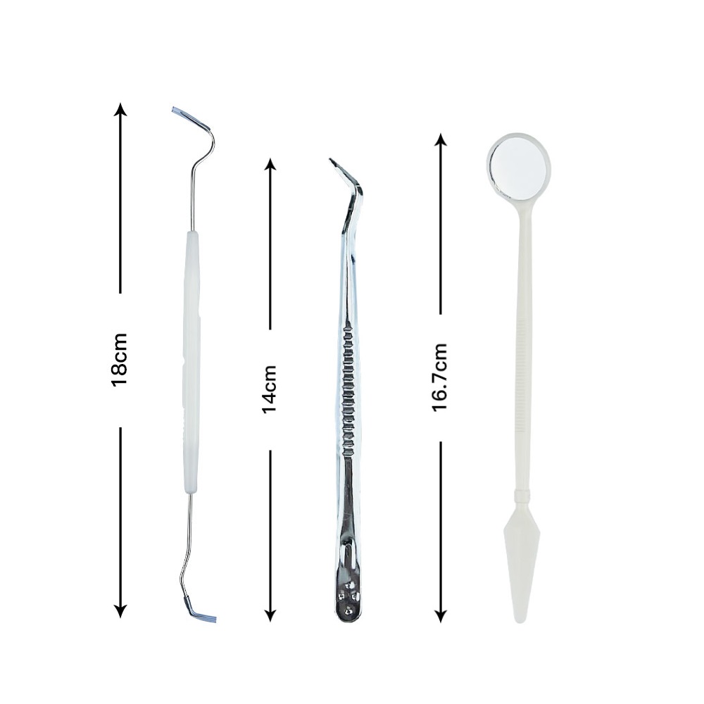 10袋入り歯科ツールキット ステンレス鋼製検査器具 使い捨て - Dental Mirror Probe のレビューと価格