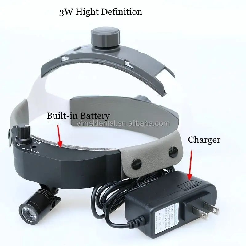 3 ワット医療歯科 LED ヘッドライトランプ歯科医耳鼻咽喉 - Led Medical Headlight のレビューと価格